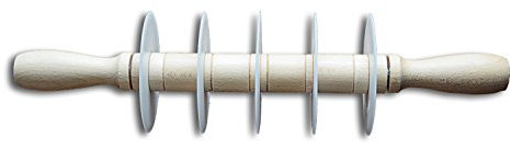 Elettro Center Mattarello Tagliapasta per sfoglia, Legno, Bianco, Art.005