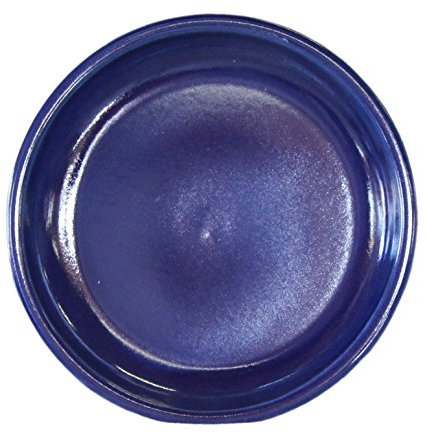 Hentschke Keramik Untersetzer für Blumentopf/Pflanztopf Ø 23 x 4,5 cm, Stellfläche 18 cm, 099.023.64 Effekt blauMade in Germany