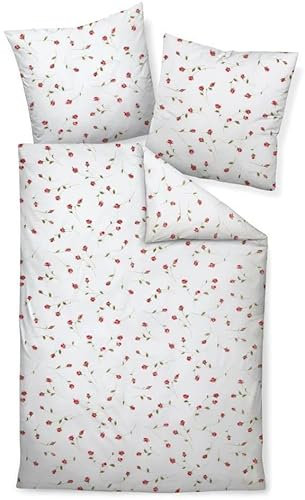 Janine Design Seersucker Bettwäsche Tango 2174-21 paradierot 1 Bettbezug 135 x 200 cm + 1 Kissenbezug 80 x 80 cm