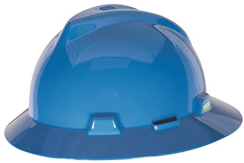 MSA 10058320 V- Gard Schlitz-Vollrand Hut, 1 Touch Suspension, blau