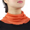 UK_Stone Damen 100% Mulberry Seide Schlauchschal Loop Halstuch Unifarbe Abnehmbar Faux Kragen (Dunkelorange)