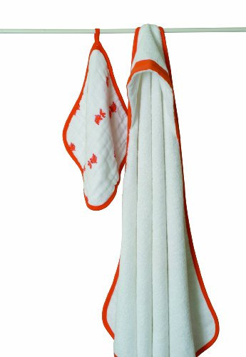 aden + anais 3023 - Splish Splash Frotteetuch mit Kapuze & Musselin Waschlappen Set