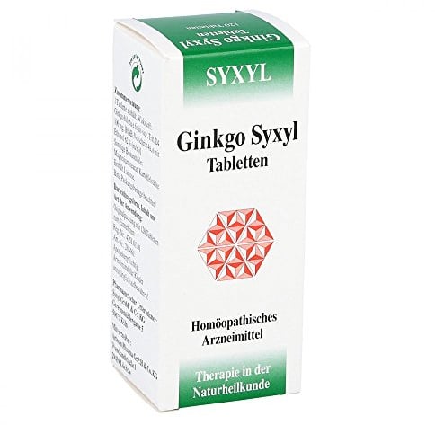 SYXYL Ginkgo | homöopathisches Arzneimittel mit Ginkgo biloba | 120 St. | Mit Ginkgo biloba aus der Heilpflanze, homöopathisches Arzneimittel, kleine Tabletten, einfach einzunehmen