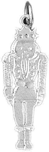 Pendentif casse-noisette en or blanc 18 carats, fabriqué aux États-Unis, Or blanc, Pas de gemme