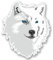 2 x 10cm White Husky Wolf Vinyl Decal Sticker Laptop Tablet Car Dog Animal #5565 (8.5cm Wide x 10cm Tall)
