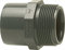 PVC-U - Klebefitting Übergangs-Muffennippel- 63-50mm x 1 1-2''- AG