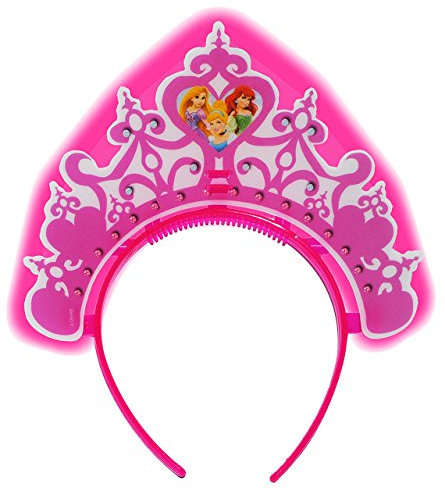alles-meine.de GmbH Leucht - Krone Princess - Prinzessin - incl. Namen - Knicklicht Diadem/Tiara - für Mädchen - Kinder Kindergeburtstag Party - Arielle Rapunzel Cinderella..