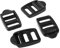 CooBigo 25pcs Pack 1/2(12mm) Webbing Plastic Ladder Lock Buckle Black for Backpack Straps #FLC490-12B