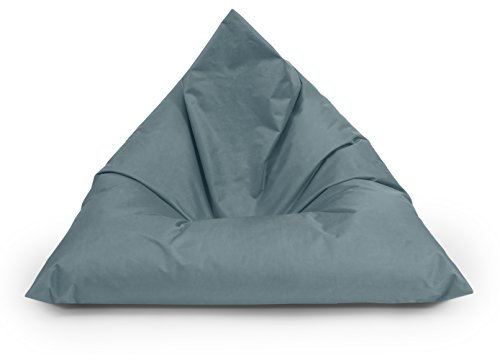 BuBiBag Sitzsack Dreieck Beanbag Sitzkissen für In & Outdoor 100x70x70cm bis 160x120x120cm mit Styropor Füllung in 23 versch. Farben (145cm x 100cm x 100cm, anthrazit)