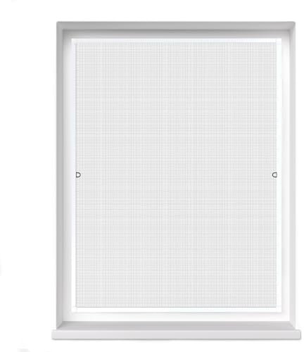 jarolift Fliegengitter Fenster Profi Line, Insektenschutz Fliegenschutzgitter Spannrahmen, Kürzbar, Alurahmen, 130 cm x 150 cm (B x H), Rahmenfarbe Weiß