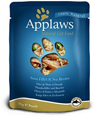 Applaws Cat Tuna and Seabream Pouch, 12 x 70 g