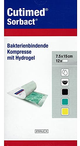 Cutimed Sorbact Gel Kompressen 7,5x15 cm, 12 St