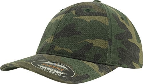 Flexfit Unisex 6977CA-Flexfit Garment Washed Kappen, Green camo, L/XL