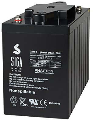 Antriebsbatterie 6V 240Ah AGM Gel Batterie 6Volt Traktionsbatterie Reinigungsmaschine