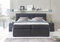 3F FURNITURE FOR FRIENDS Boxspringbett Bea 200x220 cm Anthrazit Härtegrad H3 | 7-Zonen Taschenfederkern Matratze + Visco Topper