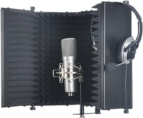 SoundLab Studiomikrofon Reflexion Screen-Schwarz Heimstudio (G154A)