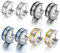 OIDEA Allergiefrei Unisex Klein Creolen Männer, Rund Ohrringe Klapp Ohrschmuck Set für Damen Herren Jungen, 4 Paare aus Edelstahl Reifen Huggie Klappbar Ohrhänger Piercing Geschenk