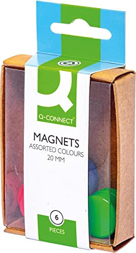 Q-Connect Round Magnet 20mm Assorted (60 Pack)