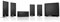 KEF T105 System Set d'enceintes 5.1 canaux 650 W Noir - Sets d'enceintes (5.1 canaux, 650 W, Home cinéma, Noir, 90 DB, 2-Voies)