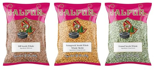 Jalpur Millers Spice Combo Pack – Dill Seeds, Fenugreek Seeds & Fennel Seeds 500g (3 Pack) | Authentic Whole Indian Spices for Cooking, Pickling & Seasoning – Fresh, Aromatic & Vegetarian