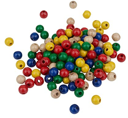 Gütermann / KnorrPrandell 6026990 - Holzkugelperle 6mm sortiert, 125 Stück/Beutel