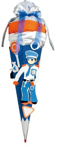 alles-meine.de GmbH BASTELSET Schultüte - Polizei 85 cm - 6 - eckig - mit Holzspitze Zuckertüte
