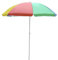 HOMCOM Parasol de plage parasol inclinable rond parasol d'extérieur en métal polyester multicolore