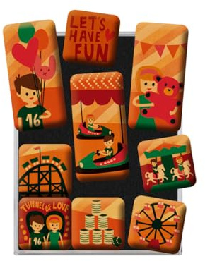 Nostalgic-Art Retro Kühlschrank-Magnete, 9 Stück, Let's Have Fun – Geschenk-Idee für Nostalgie-Fans, Magnetset für Magnettafel, Vintage Design