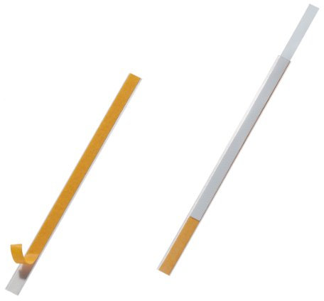 Durable Beschriftungsfenster Labelfix, selbstklebend, für Etiketten 200 x 10 mm, transparent, Packung à 10 Stück, 801019