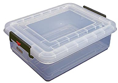 Araven Food Storage Box & Lid with Colour Clips - 30Ltr 530x396x159mm | Keeps bulk ingredients fresh and organized in busy kitchens, stackable to maximize cold room storage.