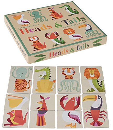 Bunte Kreaturen Kopf und Kartenspiel