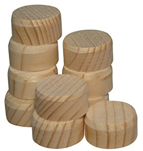 JOWE Querholzplättchen 20mm aus Fichte | 125 Stk Konusplättchen 20mm | - Holzstopfen 20 mm mit Fase…