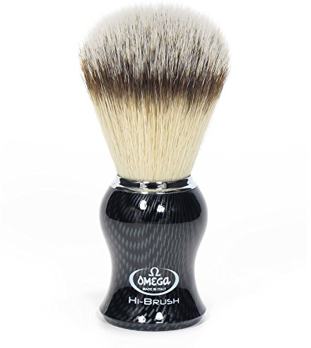 Brocha de Afeitar Pelo SintéticoHi Brush Efecto Carbono Omega