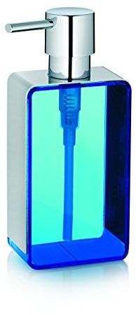 Kela Seifenspender Enric aus Acryl in blau, 17 x 5 x 7.5 cm