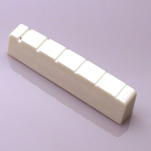 White Graphite Left handed guitar top nut six string 43mm x 6mm