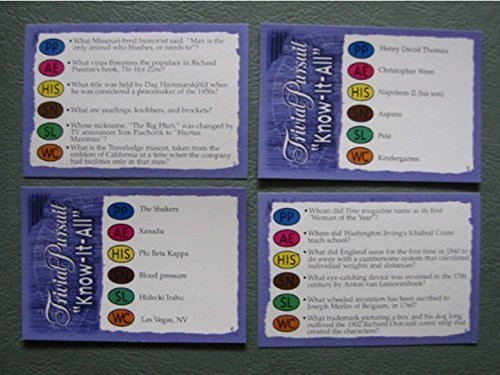 Trivial Pursuit Know-it-all Edition by Parker Brothers