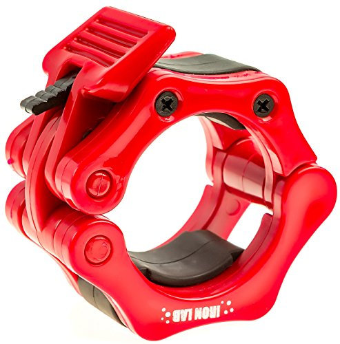 Iron Lab Abrazaderas Mancuerna para Barras Olímpica 50mm Cierres Barra de Pesas Abrazaderas Topes para Barras - Ideal para Levantamiento de Pesas, Entrenamiento Cruzado, Fitness