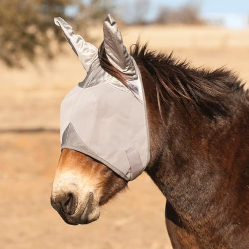Cashel Crusader Mule Fly Mask, Standard with Ears (Grey, Mule Weanling)