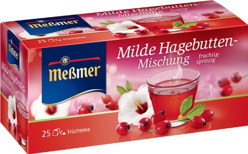 Meßmer Tee Hagebutte 25 Teebeutel, 2er Pack (2 x 75 g)