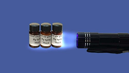 MM 30ml Thick Fly Tying UV Resin, Glue and 9 LED Strong UV Torch, Fly Fishing