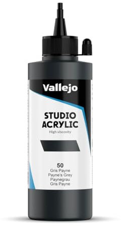 VALLEJO ACRYLIC STUDIO, PINTURA ACRÍLICA, 200ML, GRIS DE PAYNE, Nº 50