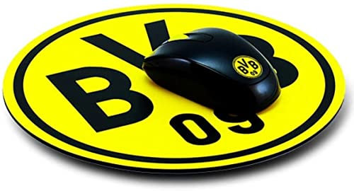 Mousepad rund Borussia Dortmund BVB 09 + gratis Aufkleber Dortmund forever, Mausepad, Pad, Mouse-Pad