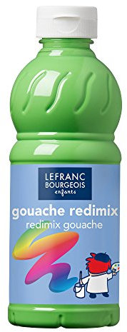 Lefranc Bourgeois - Gouache liquide Redimix pour enfants - Bouteille 500ml - Vert clair
