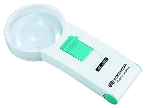 Schweizer Optik - ÖKOLUX plus mobil Handleuchtlupe - 20 D / 6-fach / 55 mm / 4500 K 12x 14x