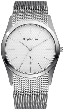 Orphelia Herren-Armbanduhr Mesh Up Analog Quarz Edelstahl