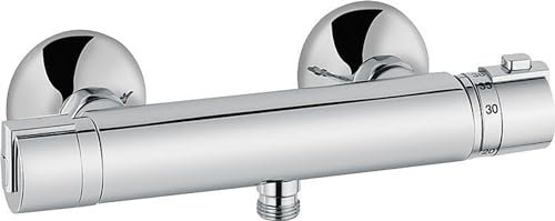 heinrichschulte Thermostat Brausearmatur - Duscharmatur ascona_1 - ohne Brausegarnitur - Aufputzmontage