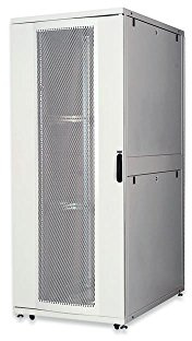 DIGITUS Serverschrank - 19-Zoll Rack 42HE - 80x120 cm - Unique Serie - Traglast 1000 kg - Nutztiefe 1070 mm - Netzwerkschrank - Grau
