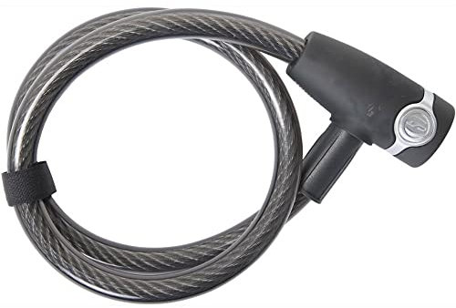 CONTEC Panzerkabelschloss EcoLoc SB-verpackt, hochflexibles Stahlkabel durch gehärtete Stahlgelenke geschützt, mit strapazierfähiger Vinylbeschichtung, BumpBlock M-Zylinder - der in Stahl gekapselte Präzisionsschließzylinder ist optima