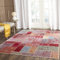 SAFAVIEH Boho Teppich für Wohnzimmer, Esszimmer, Schlafzimmer - Valencia Collection, Kurzer Flor, Multi, 152 X 244 cm