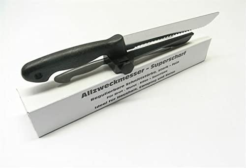 Brotmesser (Allzweckmesser) schwarz - Superscharf - Nr. 35011